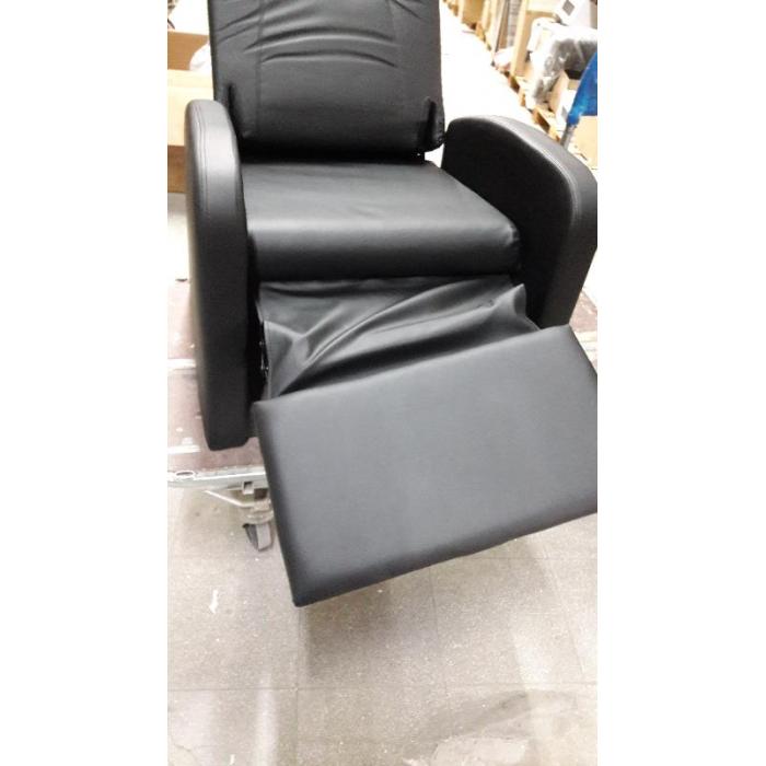 Defekte Ware (Verbogen/lsst sich nicht ausklappen SK6) | Fernsehsessel HWC-H18, Sessel, Kunstleder 99x70x75cm ~ schwarz