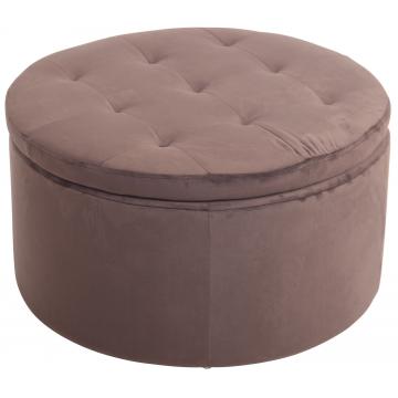Sitzhocker HLO-CP8 Samt ~ braun