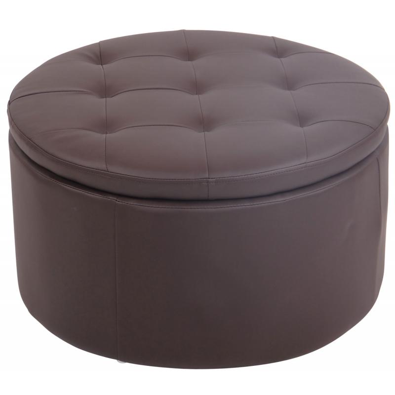 Sitzhocker HLO-CP8 Kunstleder ~ braun