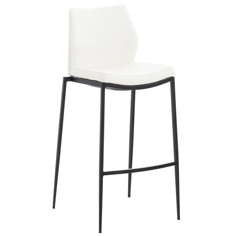Barhocker HLO-CP71 Kunstleder schwarz ~ wei