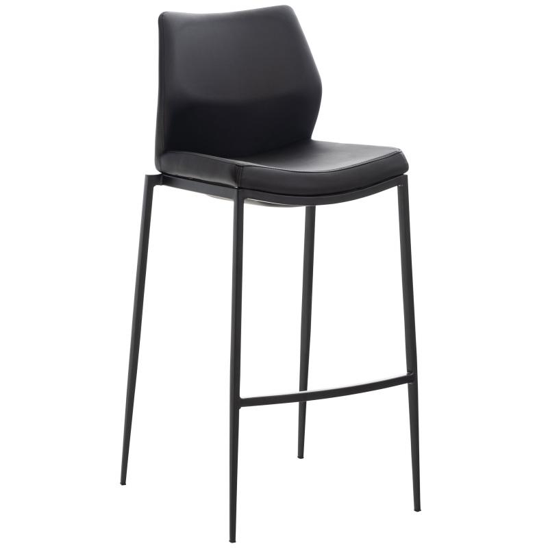 Barhocker HLO-CP71 Kunstleder schwarz ~ schwarz