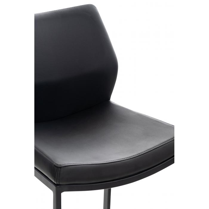 Barhocker HLO-CP71 Kunstleder schwarz ~ schwarz