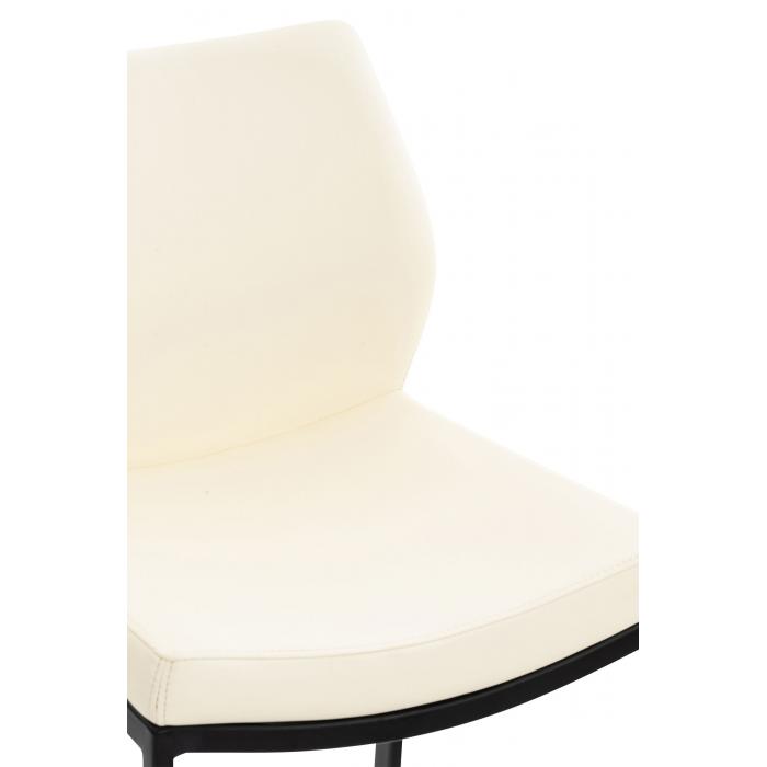 Barhocker HLO-CP71 Kunstleder schwarz ~ creme