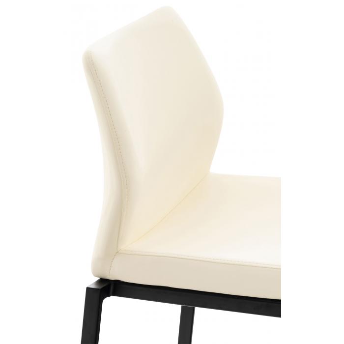 Barhocker HLO-CP71 Kunstleder schwarz ~ creme