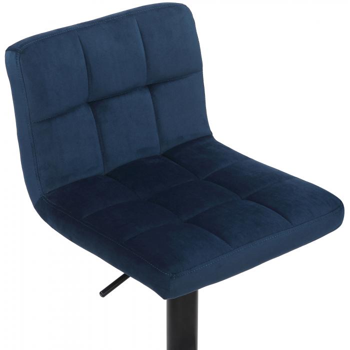 Barhocker HLO-CP64 Samt ~ blau