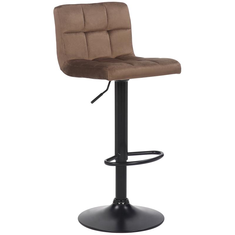 Barhocker HLO-CP64 Samt ~ braun