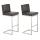 2er Set Barhocker HLO-CP45 Kunstleder ~ braun