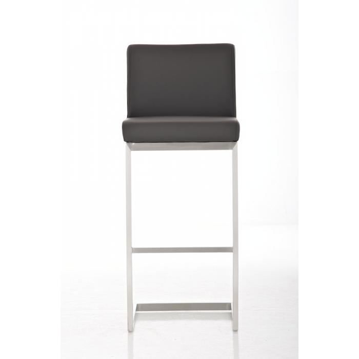 2er Set Barhocker HLO-CP45 Kunstleder ~ braun