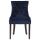 4er Set Esszimmersthle HLO-CP29 Samt antik ~ blau
