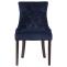 4er Set Esszimmersthle HLO-CP29 Samt antik ~ blau