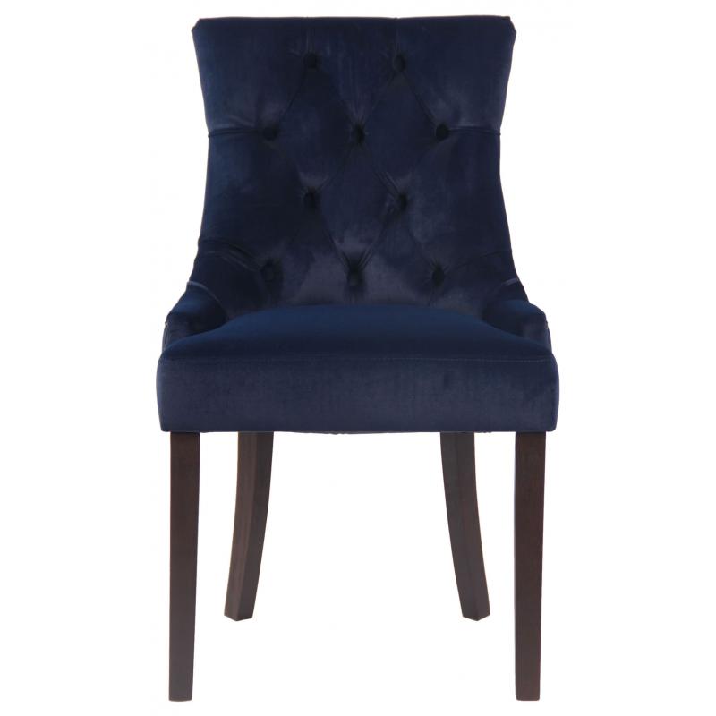 4er Set Esszimmersthle HLO-CP29 Samt antik ~ blau