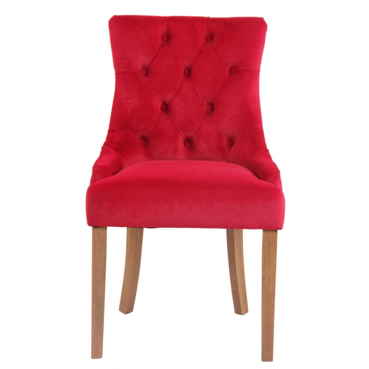 4er Set Esszimmersthle HLO-CP29 Samt antik-hell ~ rot
