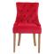4er Set Esszimmersthle HLO-CP29 Samt antik-hell ~ rot