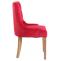 4er Set Esszimmersthle HLO-CP29 Samt antik-hell ~ rot
