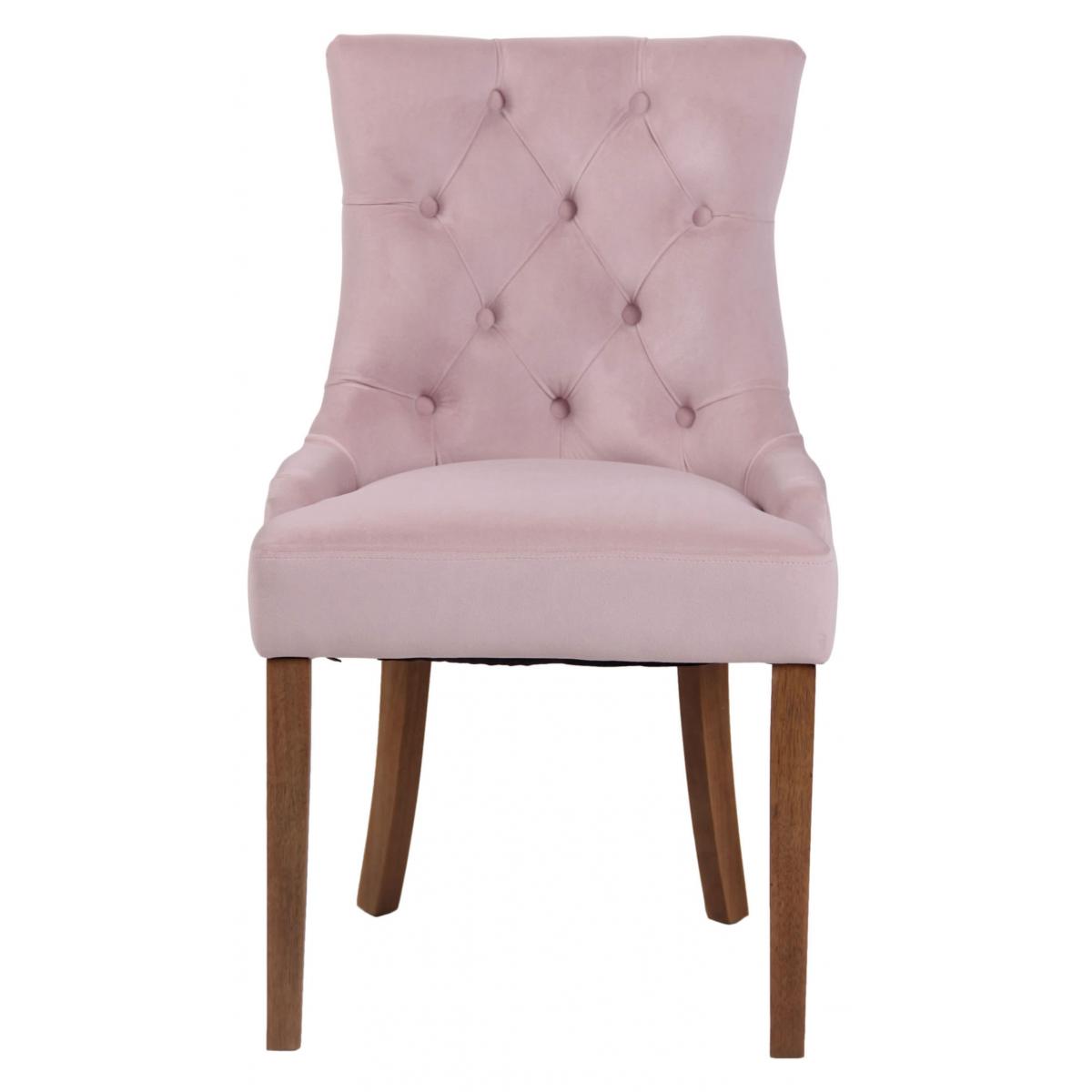 4er Set Esszimmersthle HLO-CP29 Samt antik-hell ~ pink