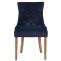 4er Set Esszimmersthle HLO-CP29 Samt antik-hell ~ blau