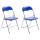 2er Set Klappstuhl HLO-CP52 ~ blau/silber