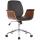 Brostuhl HLO-CP52 Kunstleder ~ walnuss/schwarz