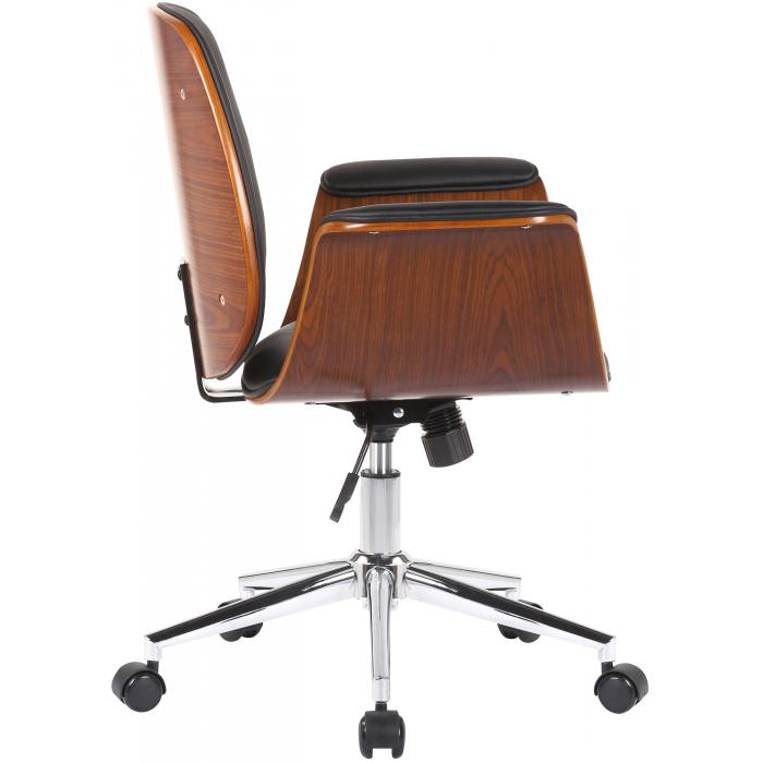 Brostuhl HLO-CP52 Kunstleder ~ walnuss/schwarz