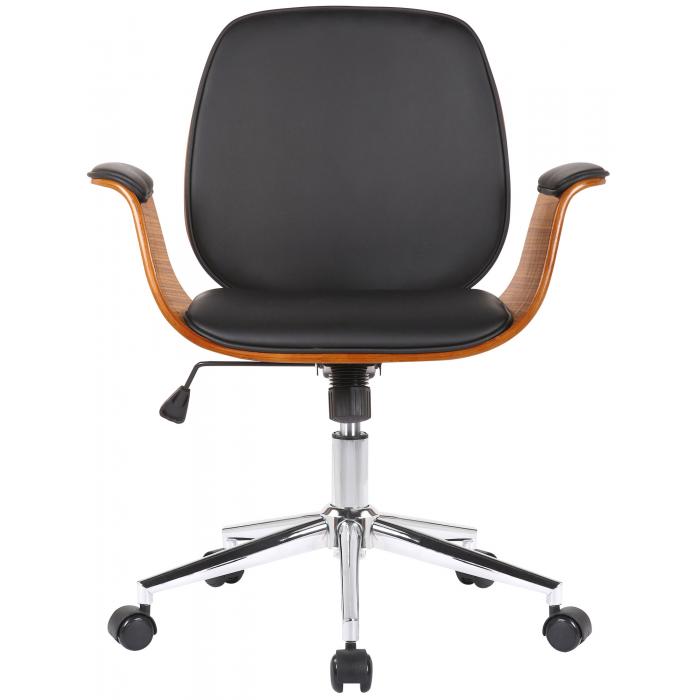 Brostuhl HLO-CP52 Kunstleder ~ walnuss/schwarz