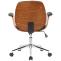 Brostuhl HLO-CP52 Kunstleder ~ walnuss/schwarz
