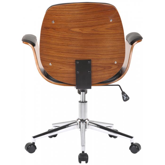 Brostuhl HLO-CP52 Kunstleder ~ walnuss/schwarz