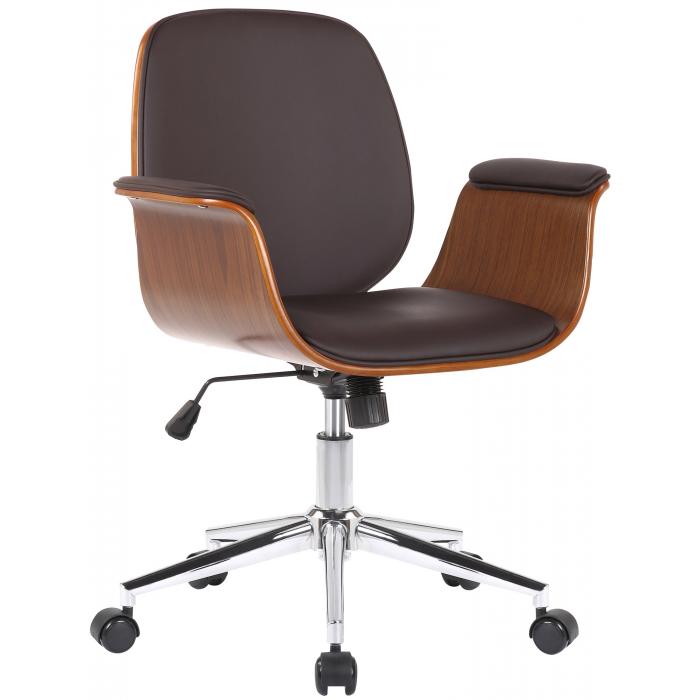 Brostuhl HLO-CP52 Kunstleder ~ walnuss/braun