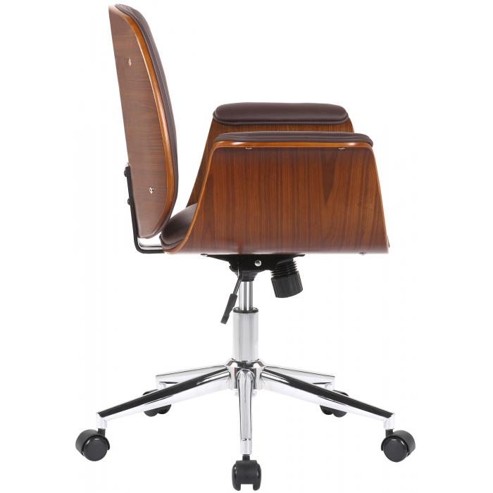 Brostuhl HLO-CP52 Kunstleder ~ walnuss/braun