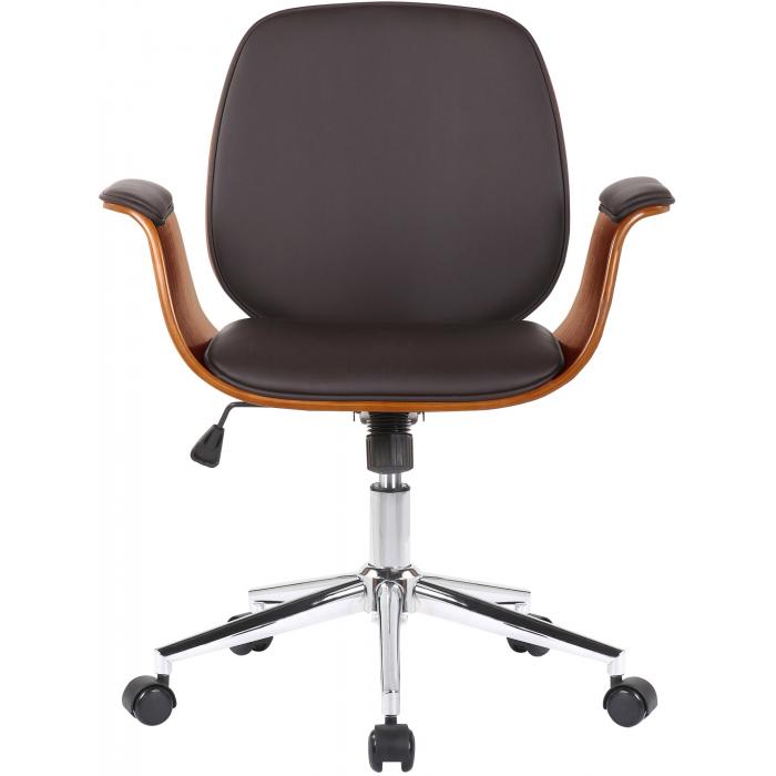 Brostuhl HLO-CP52 Kunstleder ~ walnuss/braun