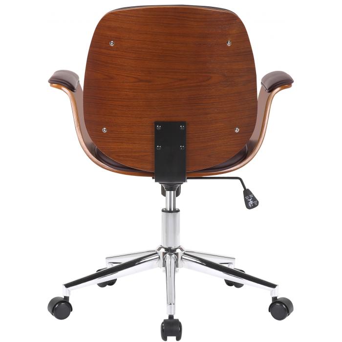 Brostuhl HLO-CP52 Kunstleder ~ walnuss/braun