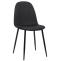 Esszimmerstuhl HLO-CP72 Stoff ~ schwarz