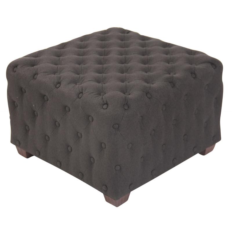 Sitzhocker HLO-CP18 Stoff ~ dunkelgrau