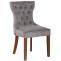 Stuhl HLO-CP44 Samt antik-hell ~ grau