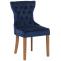 Stuhl HLO-CP44 Samt antik-hell ~ blau