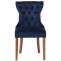 Stuhl HLO-CP44 Samt antik-hell ~ blau