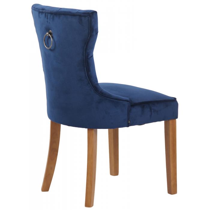 Stuhl HLO-CP44 Samt antik-hell ~ blau