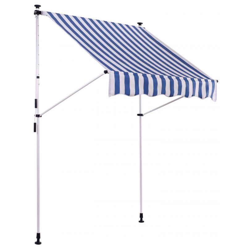 Klemmmarkise HLO-CP1 250x120 cm ~ wei/blau