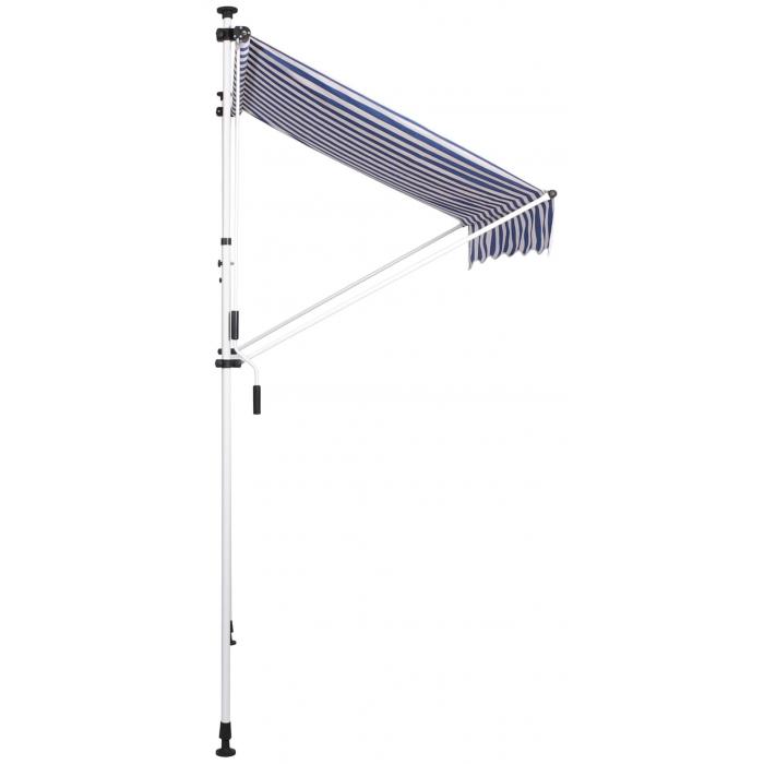 Klemmmarkise HLO-CP1 250x120 cm ~ wei/blau