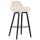 Barhocker HLO-CP73 Stoff 4-Fu Gestell schwarz (eiche) ~ creme