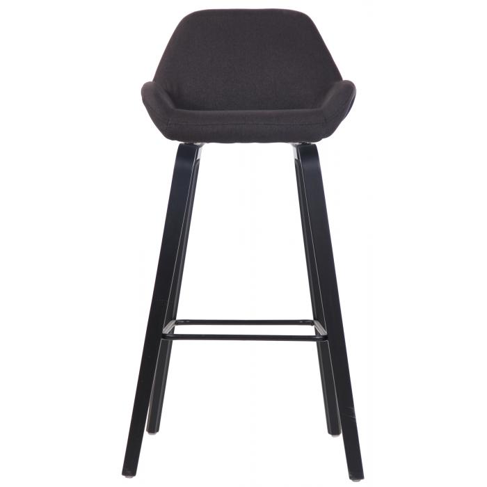 Barhocker HLO-CP73 Stoff 4-Fu Gestell schwarz (eiche) ~ schwarz