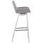 Barhocker HLO-CP73 Stoff 4-Fu Gestell wei (eiche) ~ grau