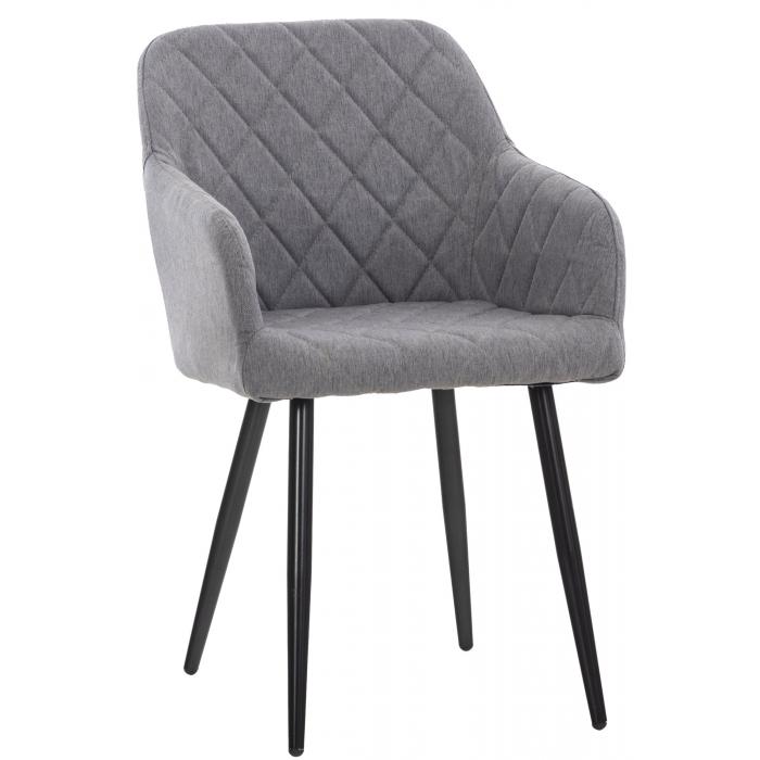 Esszimmerstuhl HLO-CP76 Stoff ~ grau
