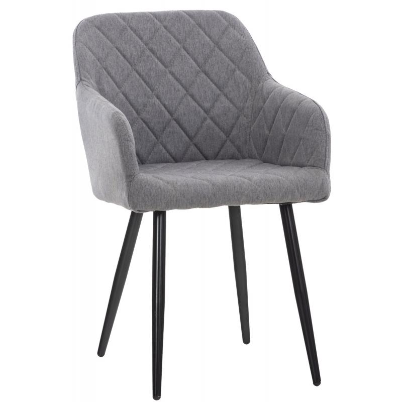 Esszimmerstuhl HLO-CP76 Stoff ~ grau