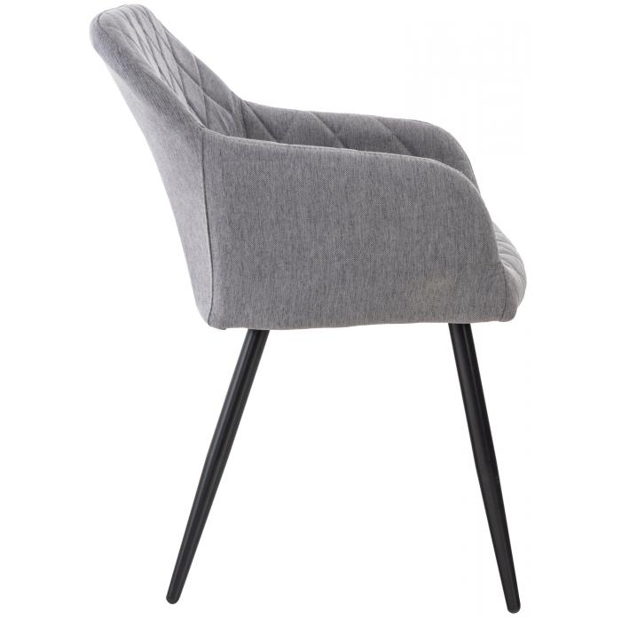 Esszimmerstuhl HLO-CP76 Stoff ~ grau