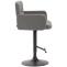 Barhocker HLO-CP69, Stoff schwarz ~ grau