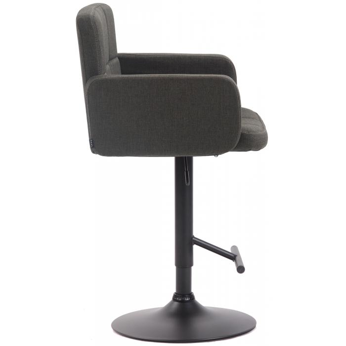 Barhocker HLO-CP69, Stoff schwarz ~ dunkelgrau
