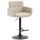 Barhocker HLO-CP69, Stoff schwarz ~ creme