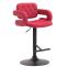 Barhocker HLO-CP15 STOFF schwarz ~ rot