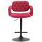Barhocker HLO-CP15 STOFF schwarz ~ rot