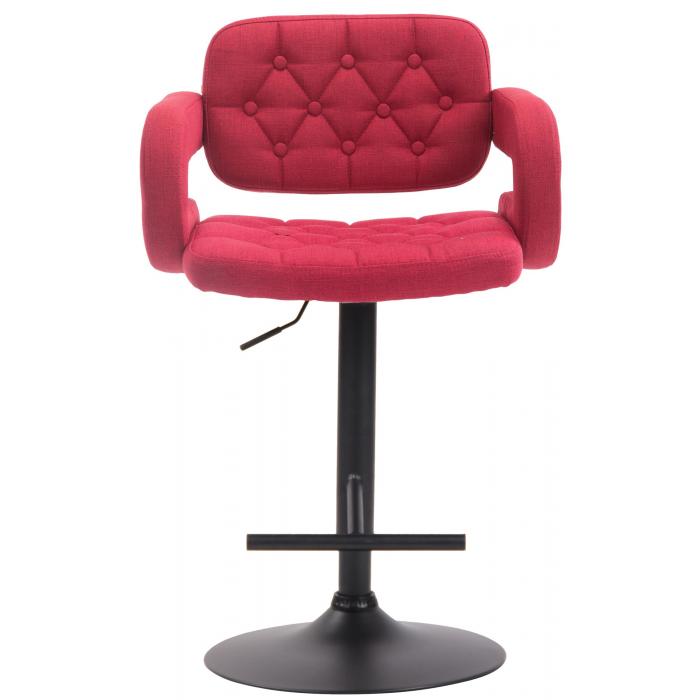 Barhocker HLO-CP15 STOFF schwarz ~ rot
